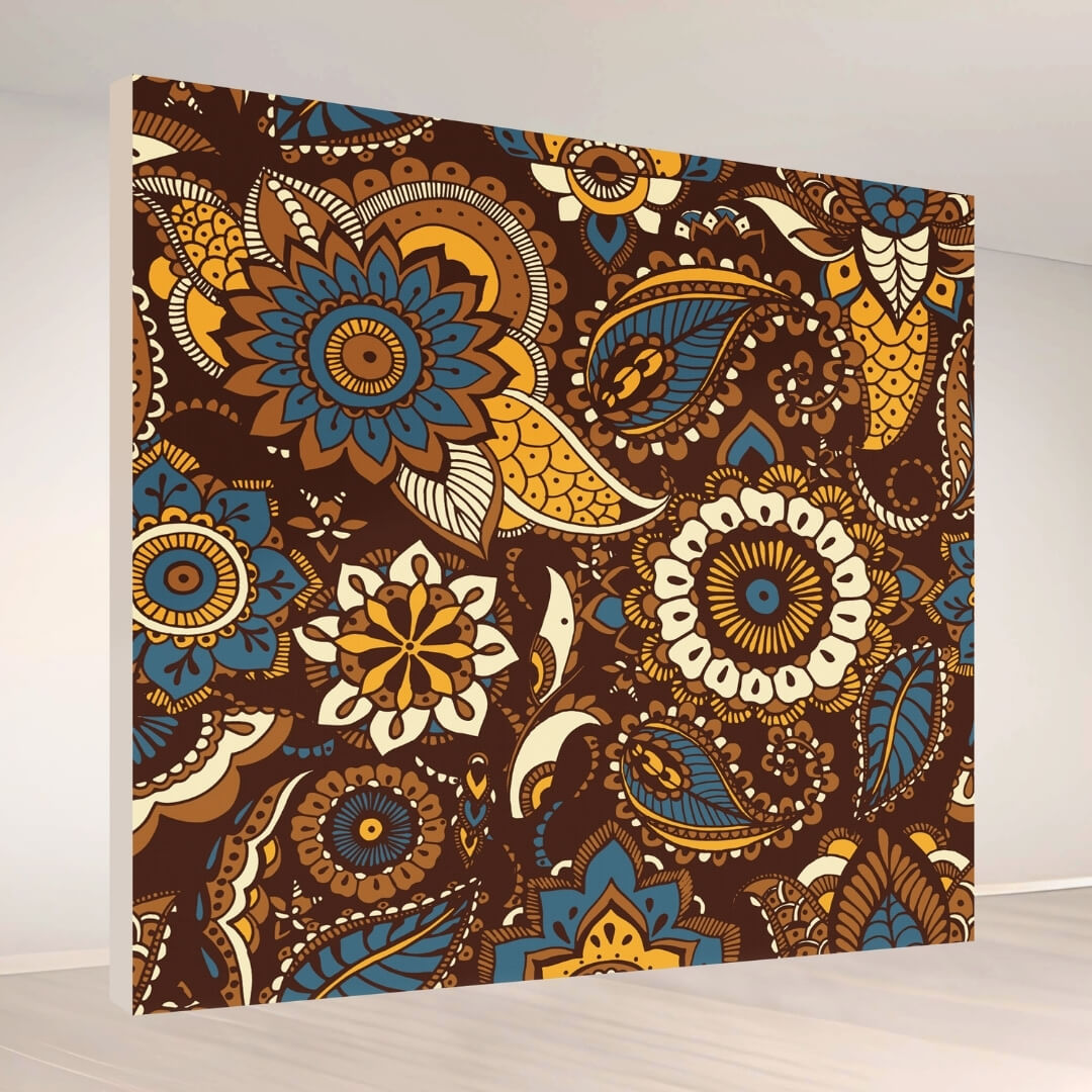 Rustic Paisley Charm: Backdrop - square