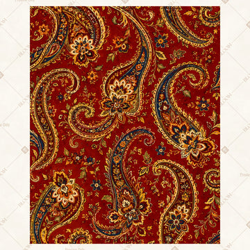 Vintage Paisley Floral Portrait Rectangle Backdrop