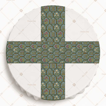 Beige Floral Medallion Table Runner Pack Of 12