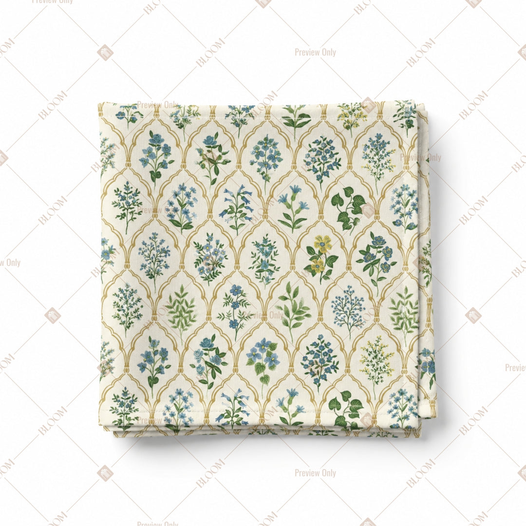 Blue Mughal Buta Pattern Design