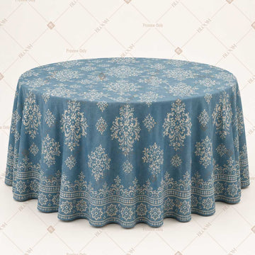 Blue Ornamental Damask Table Cover Pack Of 6