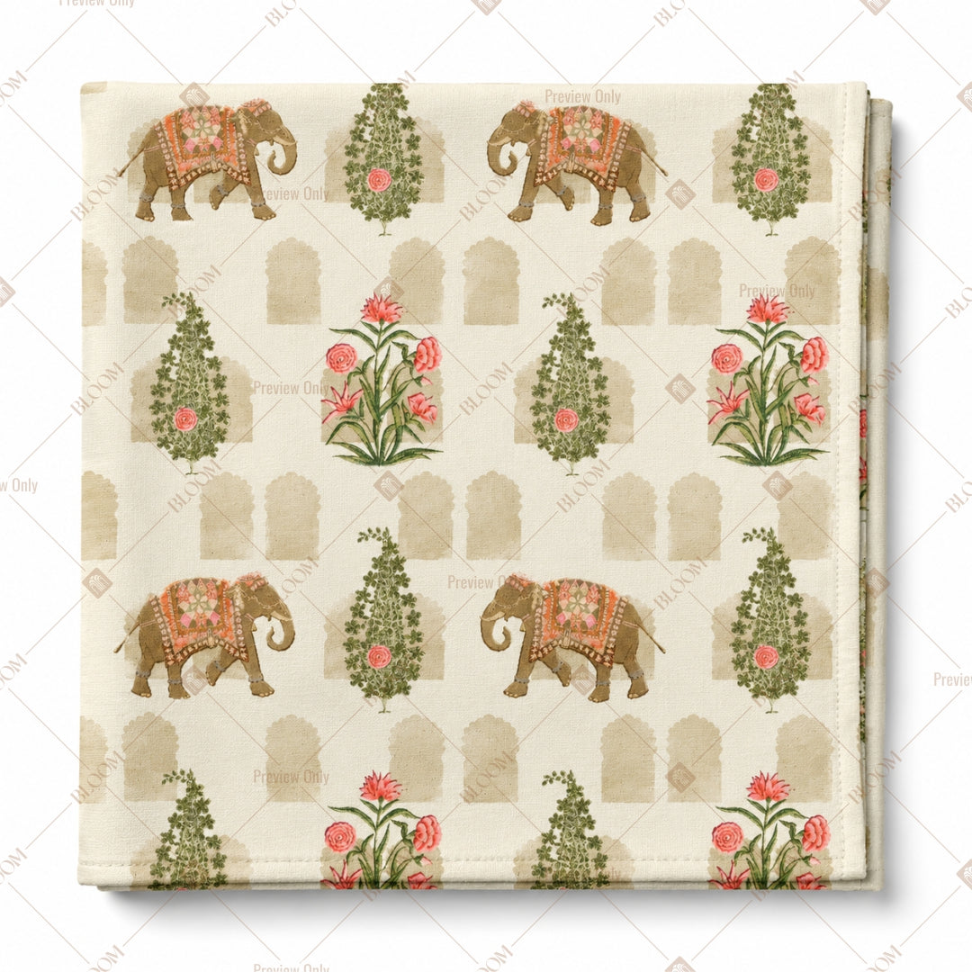 Elephant Folk Art Pattern Design