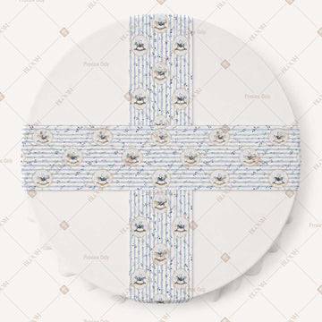 Grey Marble Floral Table Runner Pack Of 12