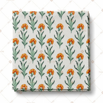 Orange Tulip Floral Pattern Design