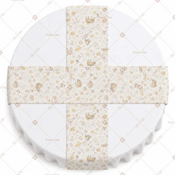 Beige Floral Medallion Table Runner Pack Of 12