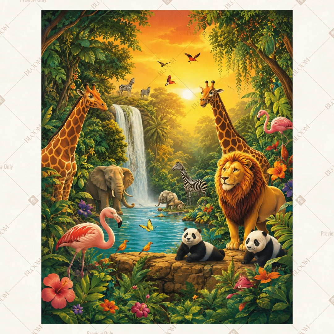 Golden Forest Adventure Portrait Rectangle Backdrop