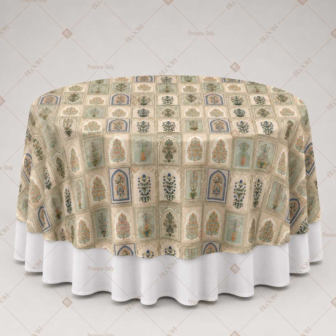Olive Mughal Arch Table Overlay Pack of 6