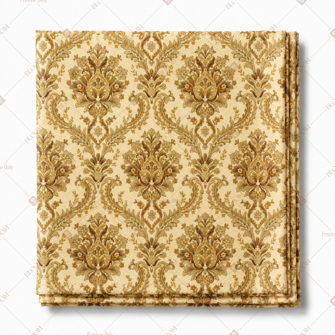 Gold Damask Pattern Design