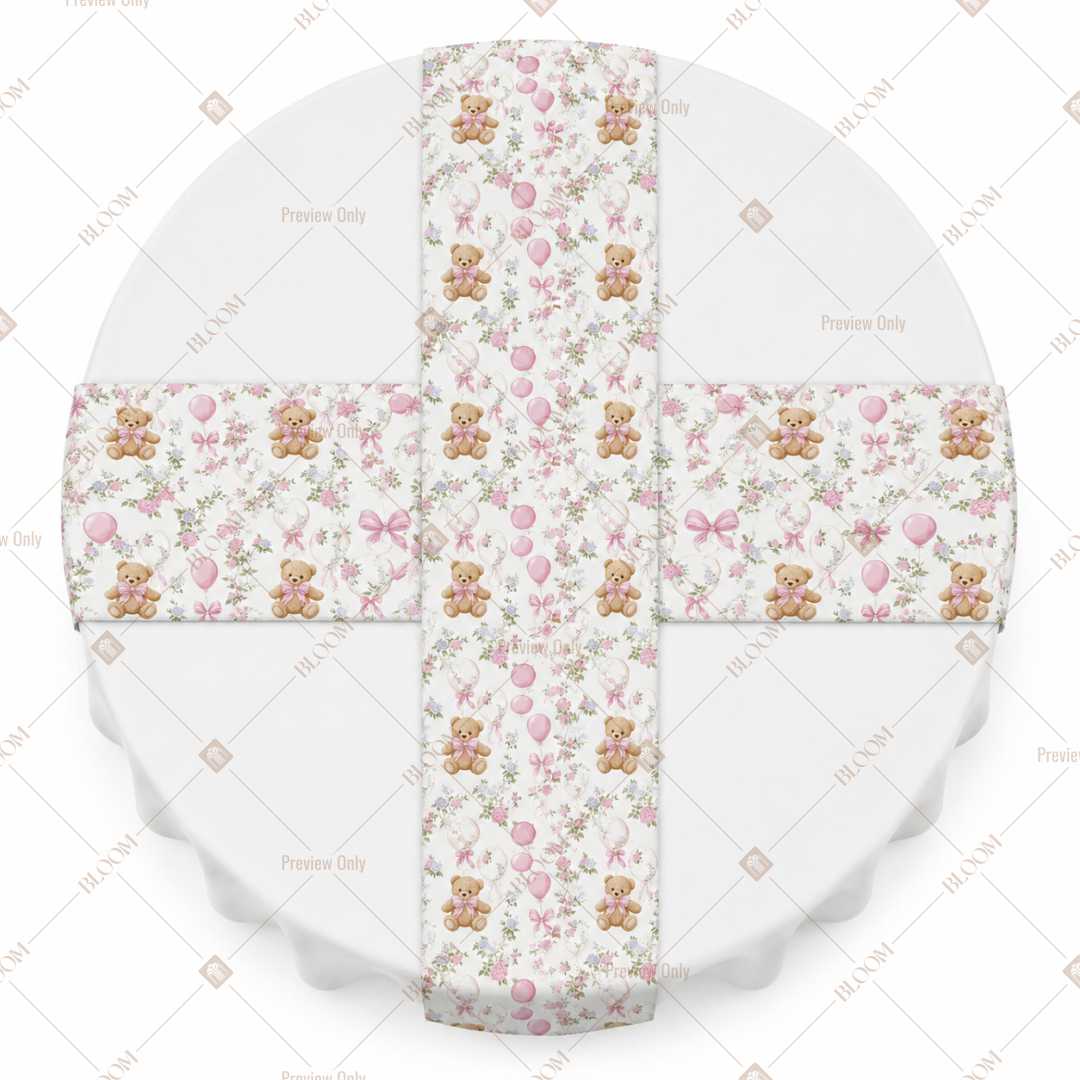 Vintage Rose Floral Table Runner Pack Of 12