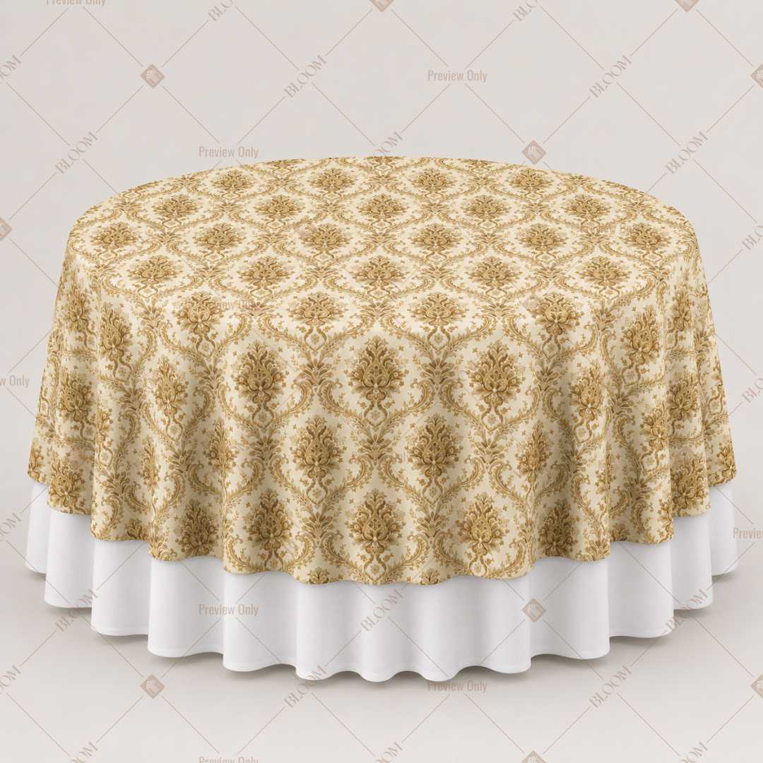 Gold Medallion Pattern Table Overlay Pack of 6