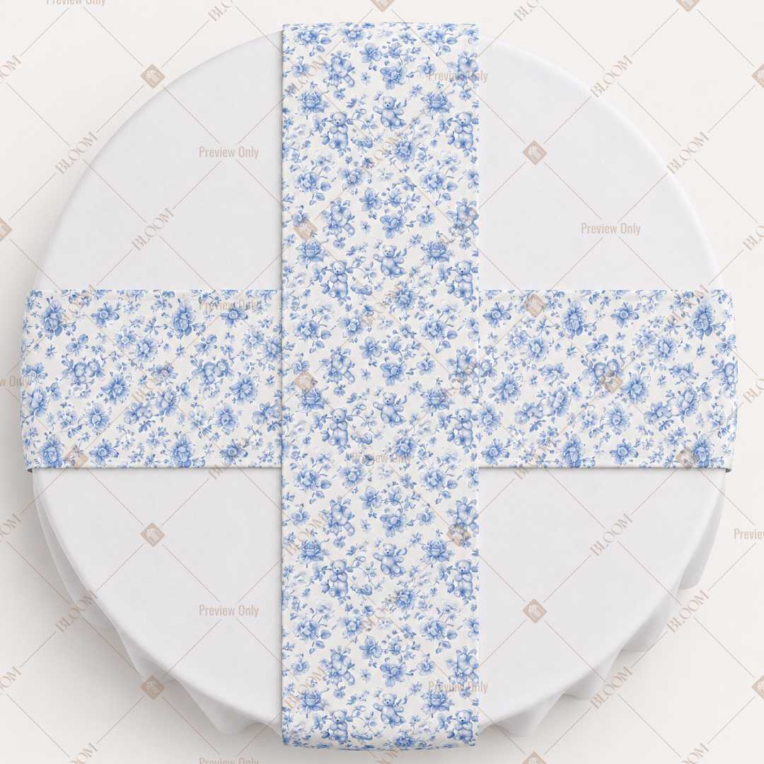 Blue Floral Vine Table Runner Pack Of 12