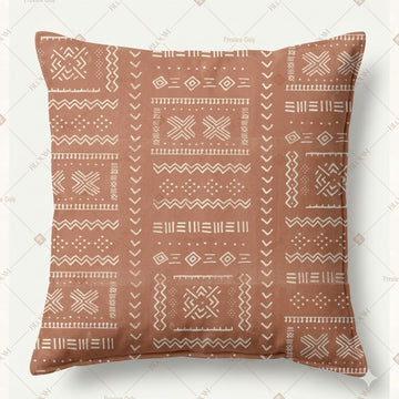 Terracotta Ethnic Pattern Cushion Cover Pack of 12
