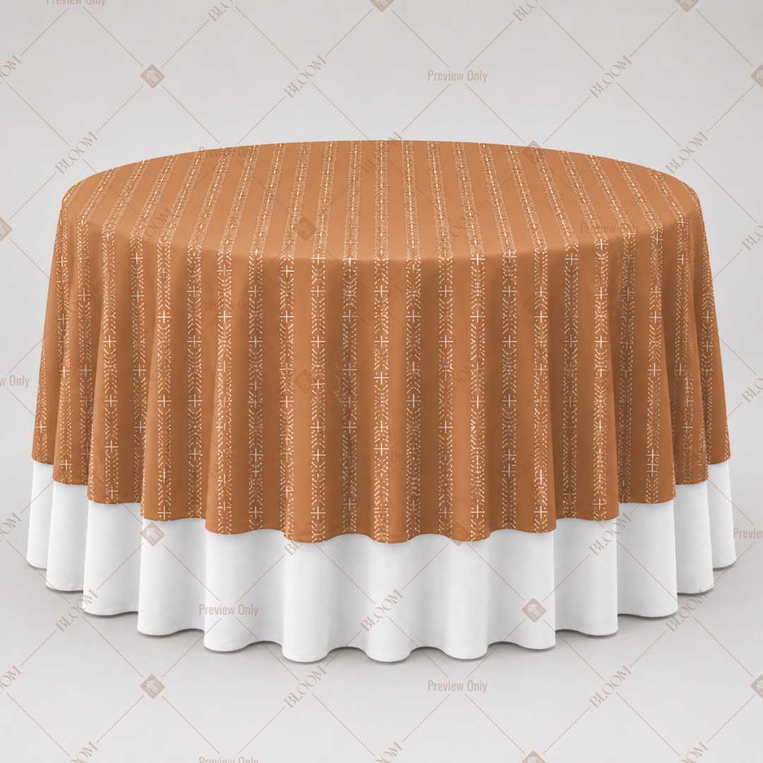 Terracotta Stripe Table Overlay Pack of 6