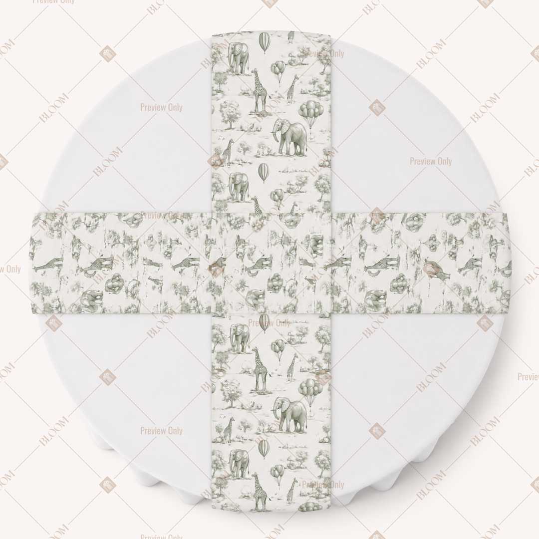 Grey Botanical Vine Table Runner Pack Of 12