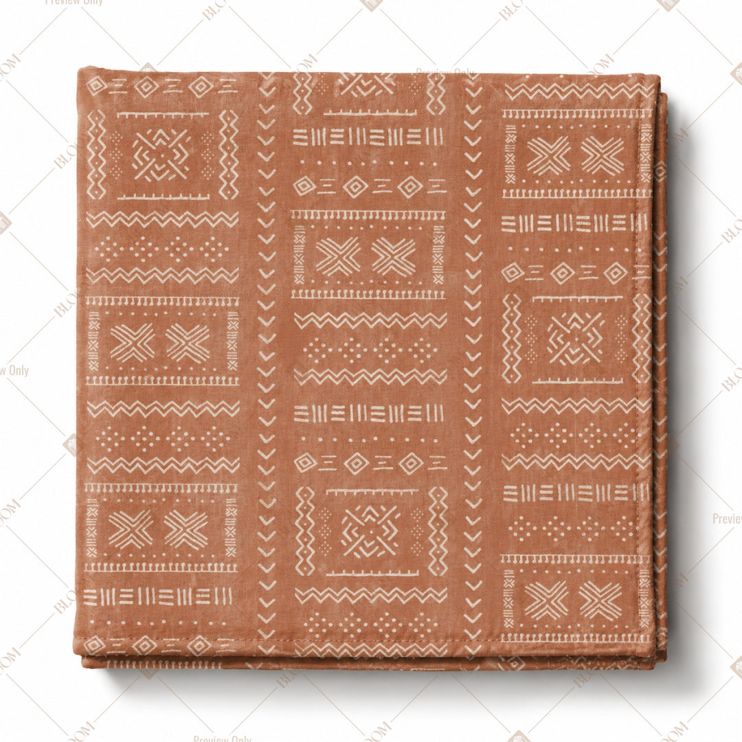Terracotta Block Print Pattern Design