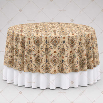Neutral Floral Medallion Table Overlay Pack of 6