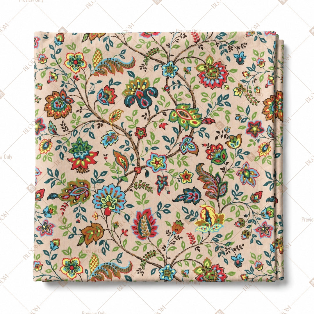 Colorful Floral Mughal Pattern Design