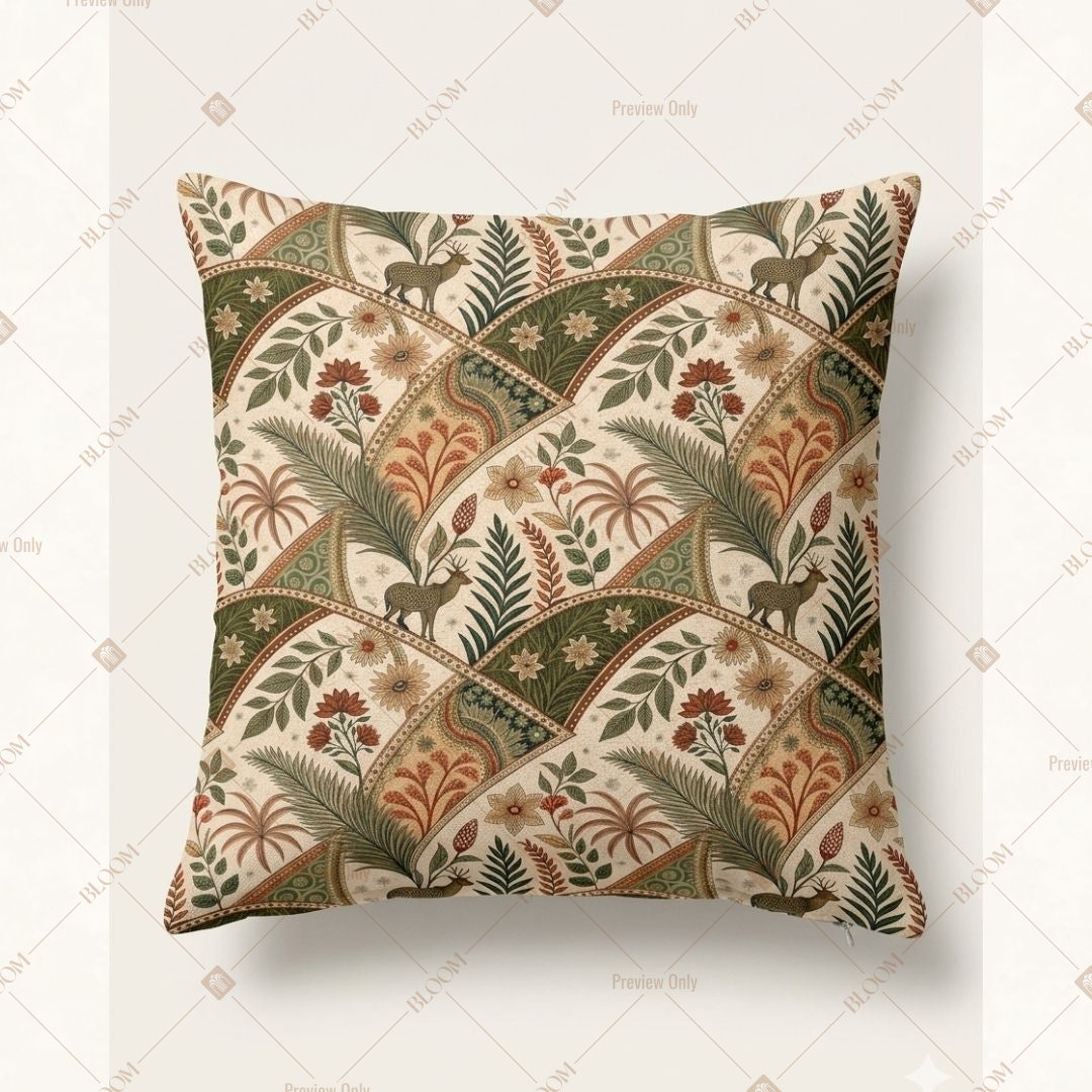 Rustic Leaf Pattern Cushion Cover Pack of 12