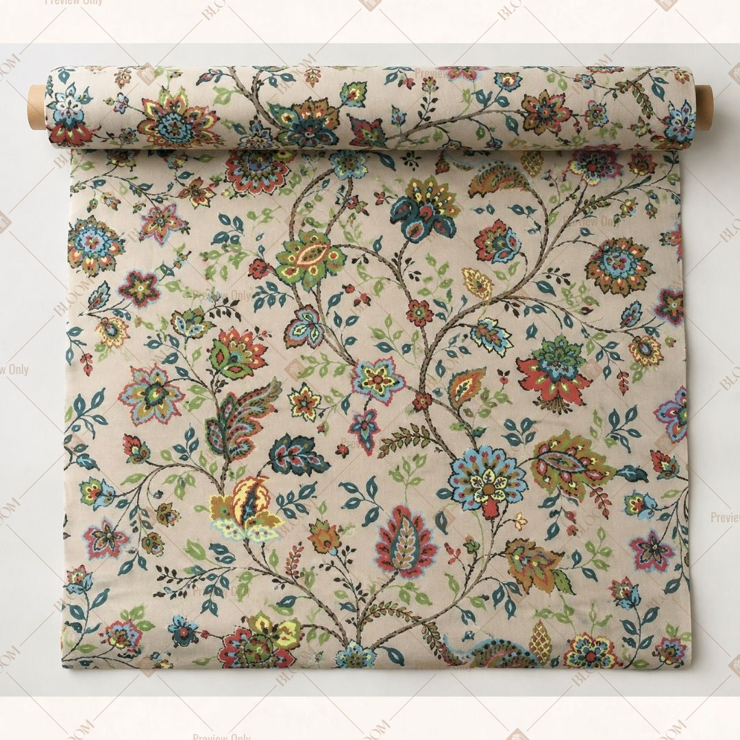 Vintage Floral Botanical Fabric Roll Pack of 25