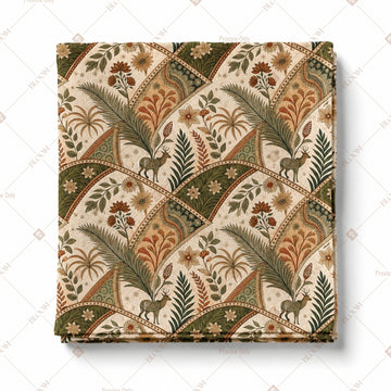 Brown Scallop Fan Pattern Design