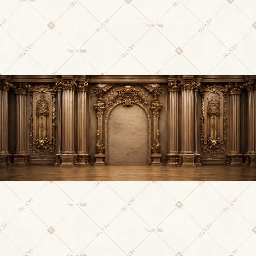 Royal Bronze Palace Hall Wide Backdrop