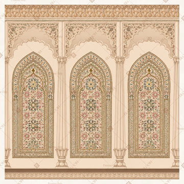Triple Mughal Arch Square Backdrop