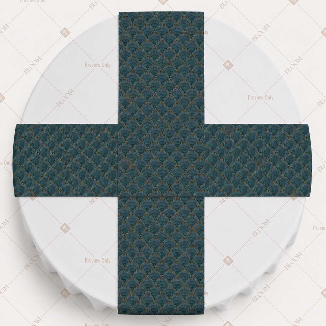 Teal Solid Table Runner Pack Of 12