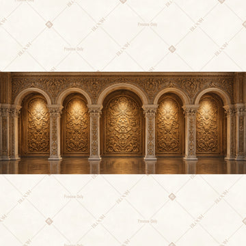 Golden Palace Corridor Wide Backdrop