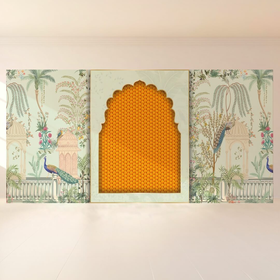 Mughal Peacock Arch: Backdrop - wide