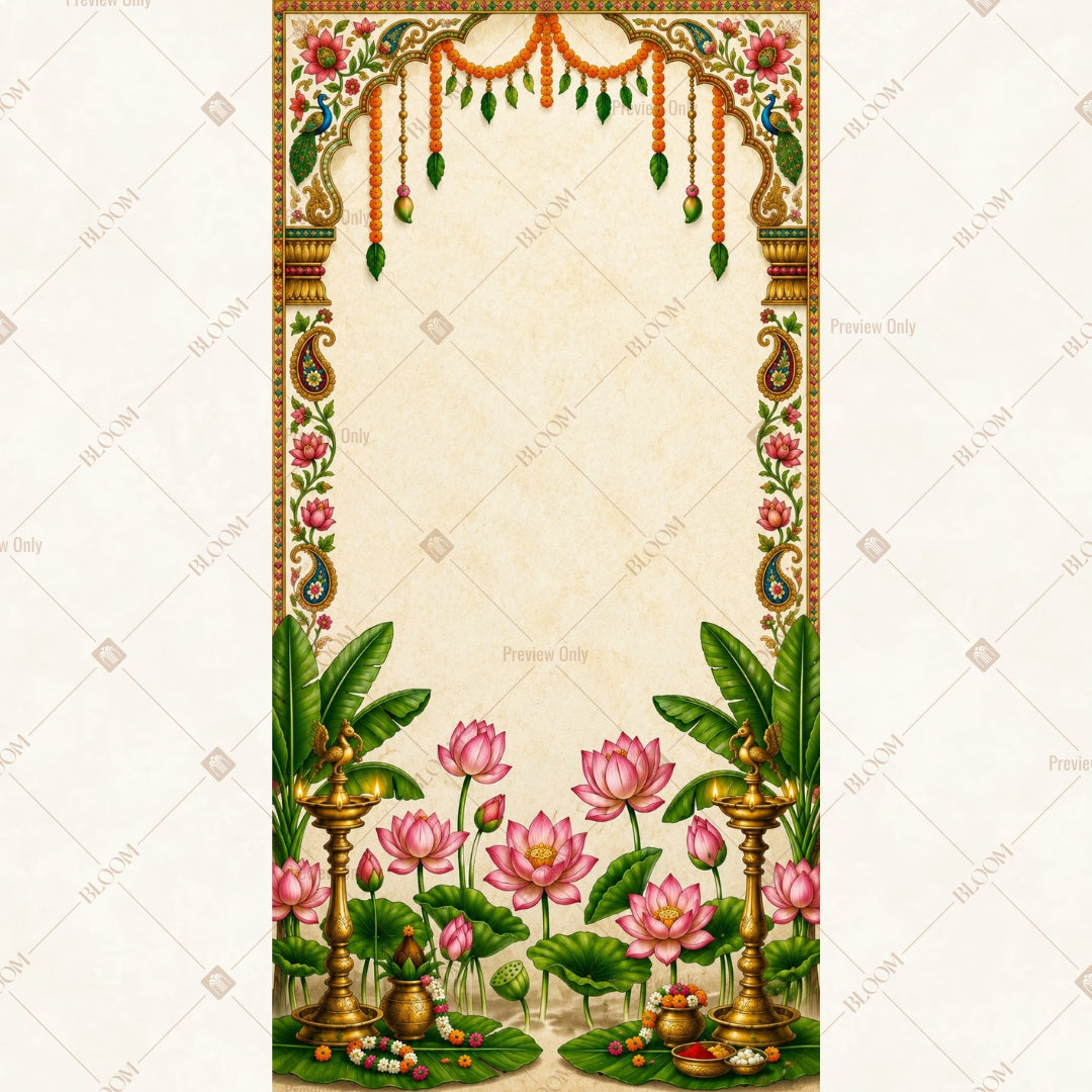Floral Hanging Frame Vertical Backdrop