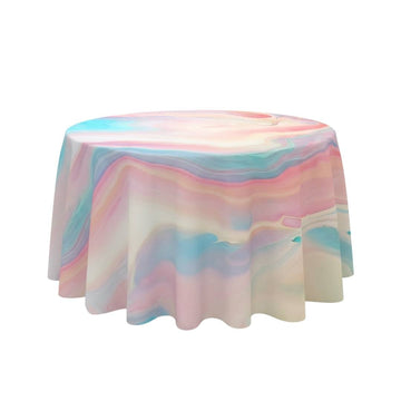 Pastel Harmony Artistic Round Table Cover - Pack Of 6