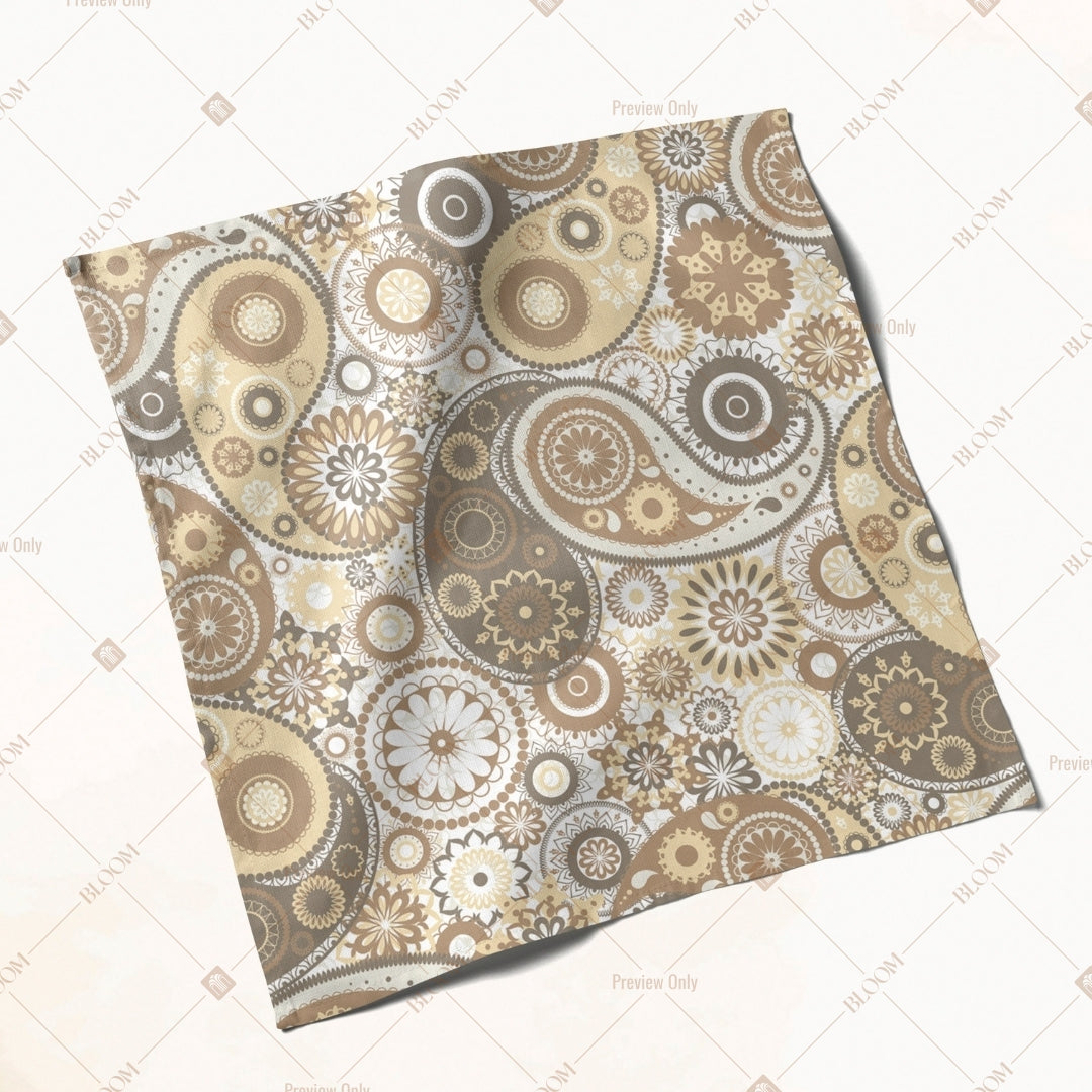 Beige Geometric Mandala Napkin Pack of 20