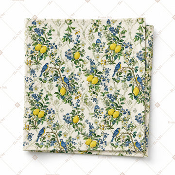 Yellow Floral Bird Pattern Design
