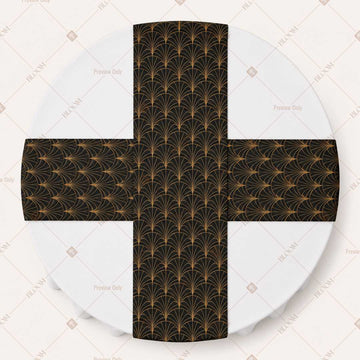 Black Gold Royal Table Runner Pack Of 12