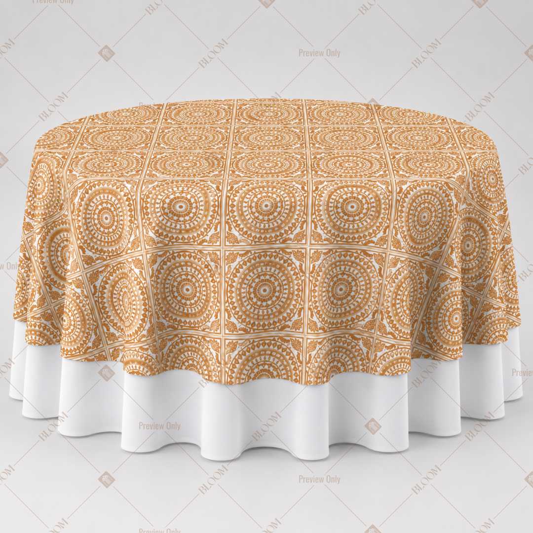 Peach Wave Pattern Table Overlay Pack of 6