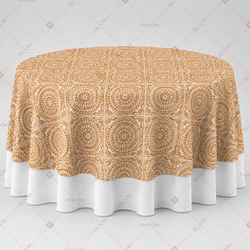 Peach Wave Pattern Table Overlay Pack of 6