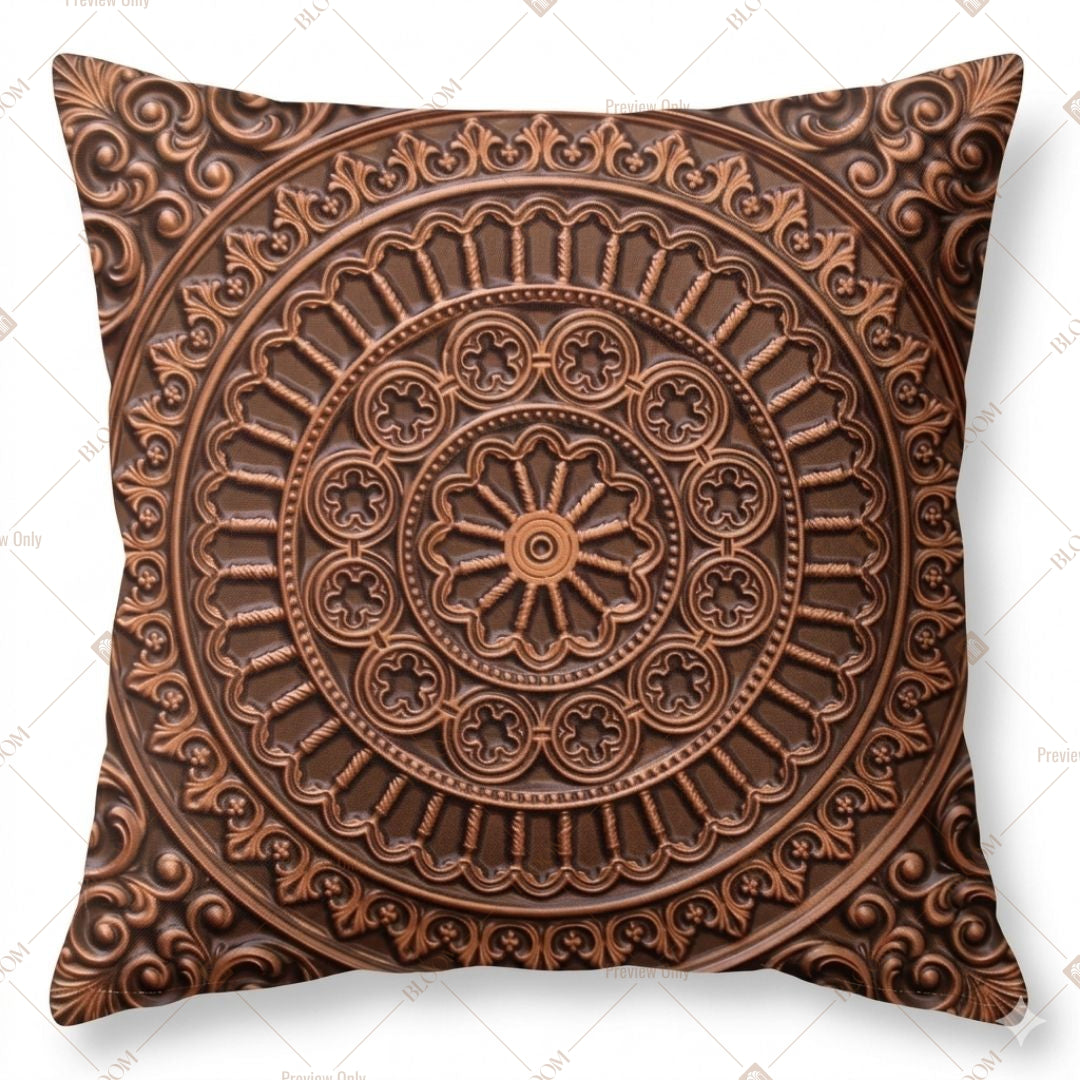 Brown Mandala Art Cushion Cover Pack of 12