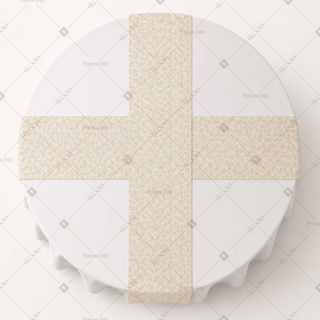 Ivory Diamond Trellis Table Runner Pack Of 12