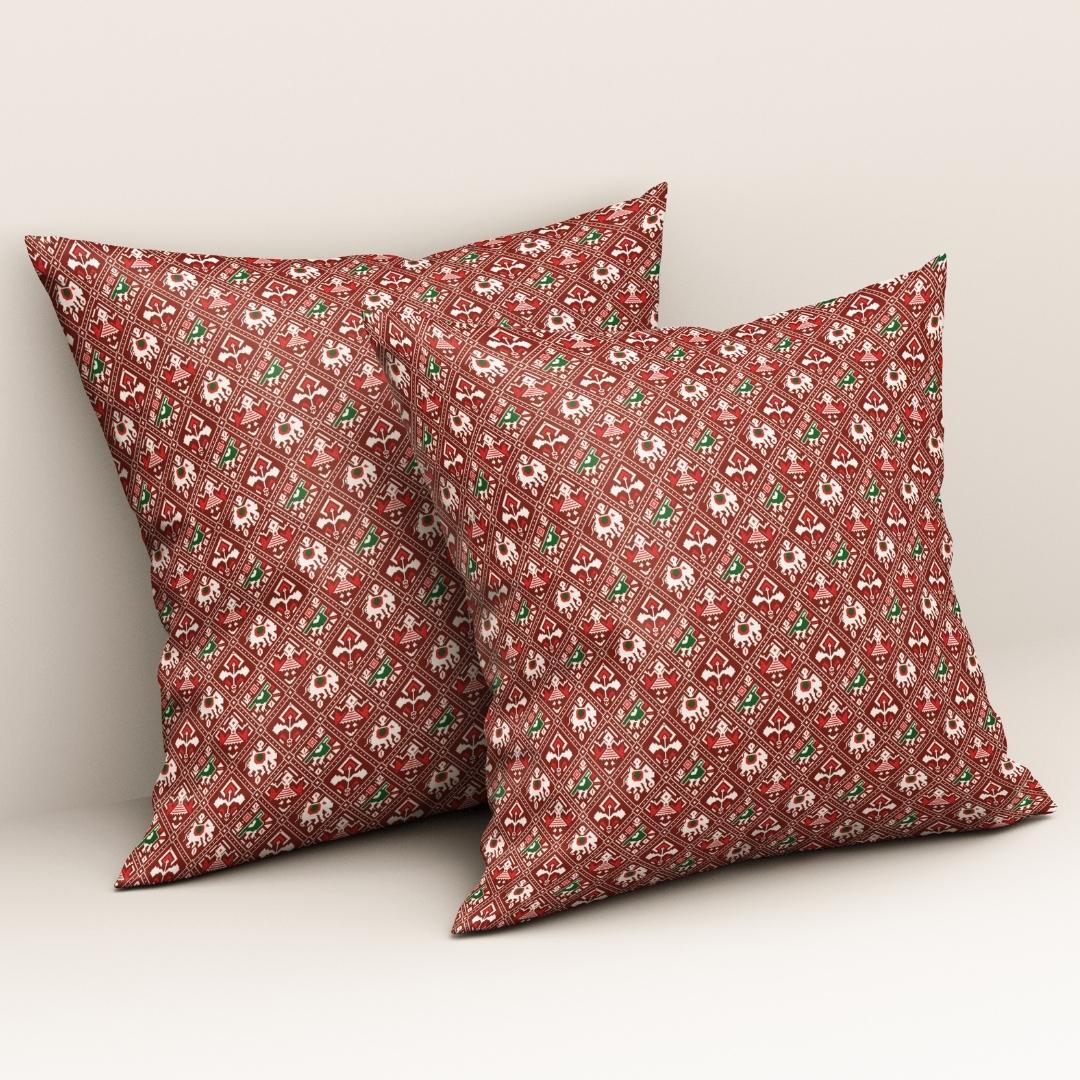 Crimson Regal Weave: Cushion Cover - Pack of 12