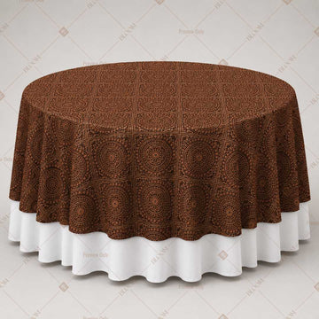 Rustic Brown Floral Table Overlay Pack of 6