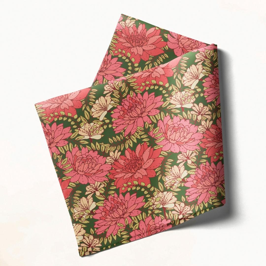 Floral Print: Napkins 18" X 18" - Pack Of 20