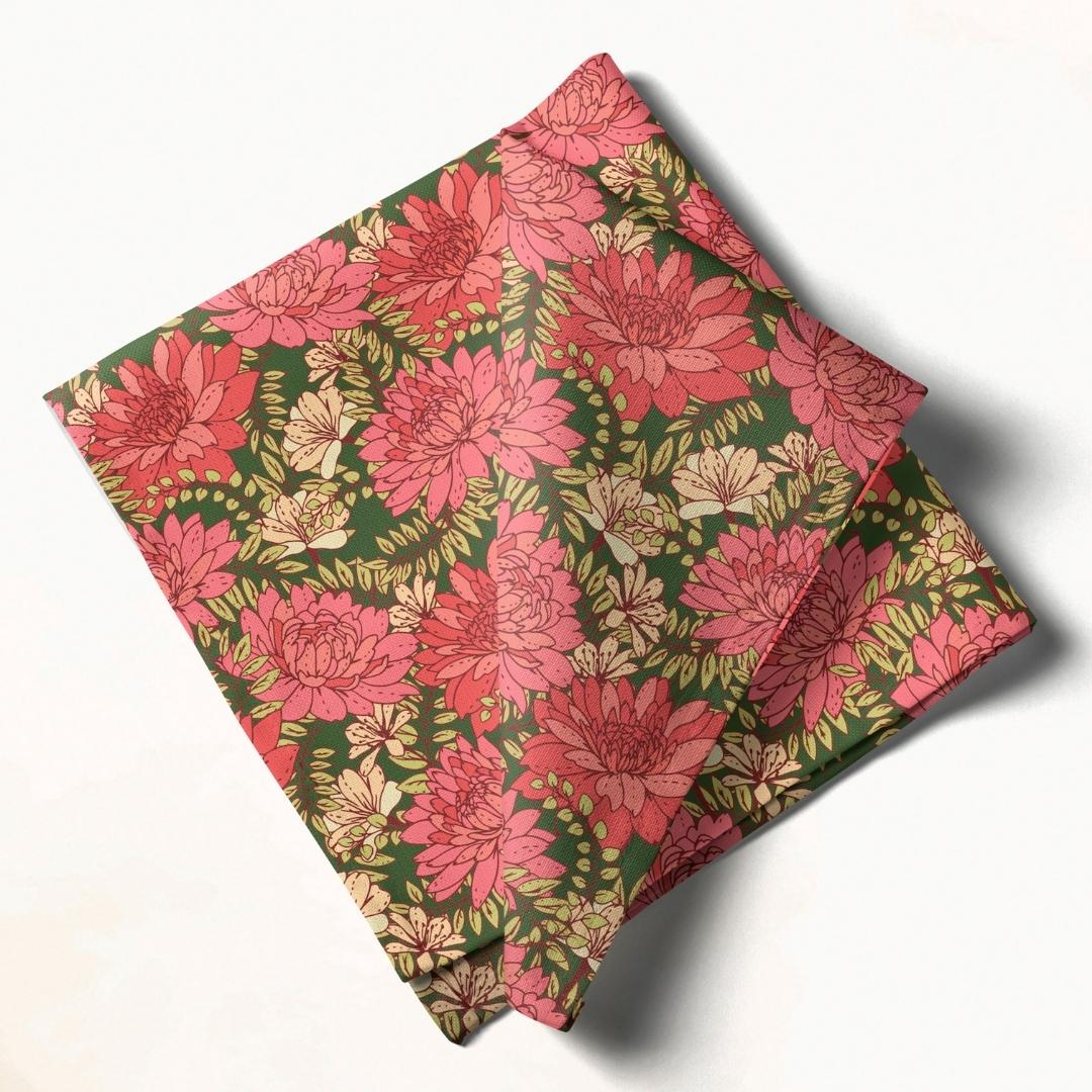 Floral Print: Napkins 18" X 18" - Pack Of 20