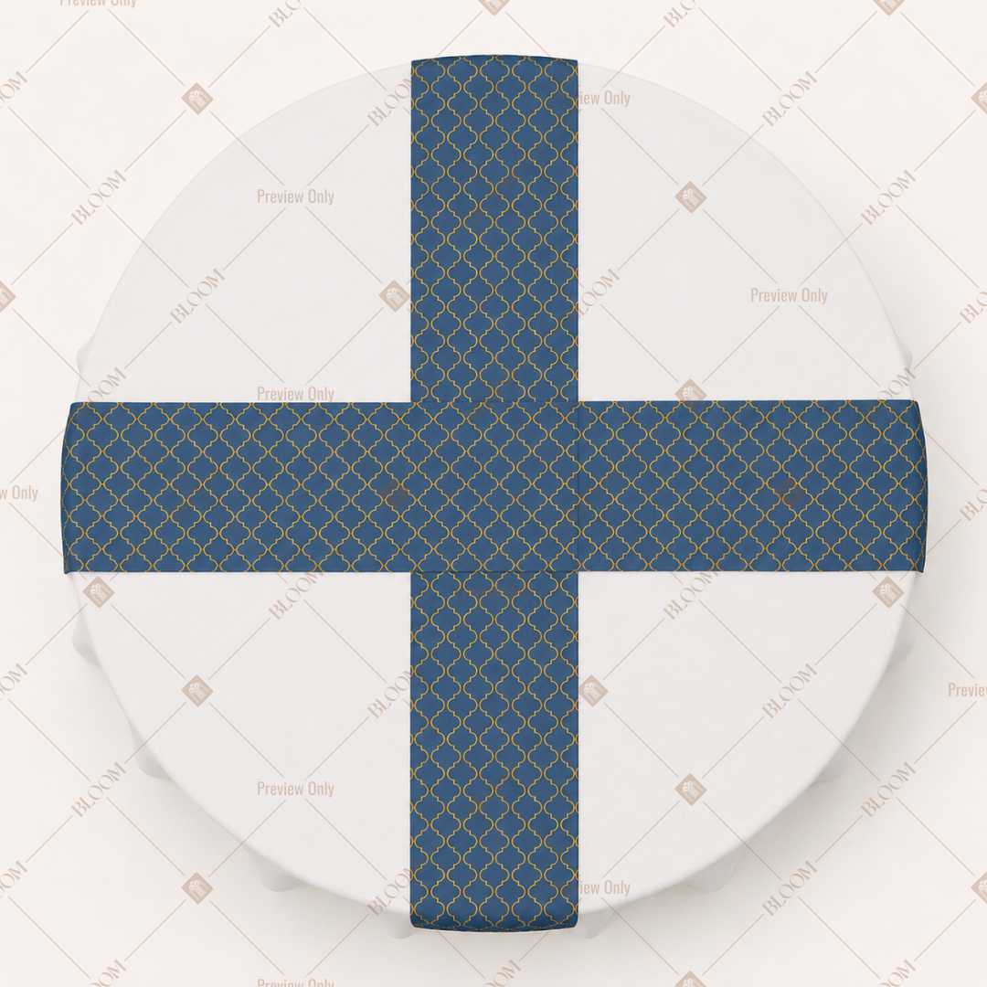 Denim Blue Solid Table Runner Pack Of 12