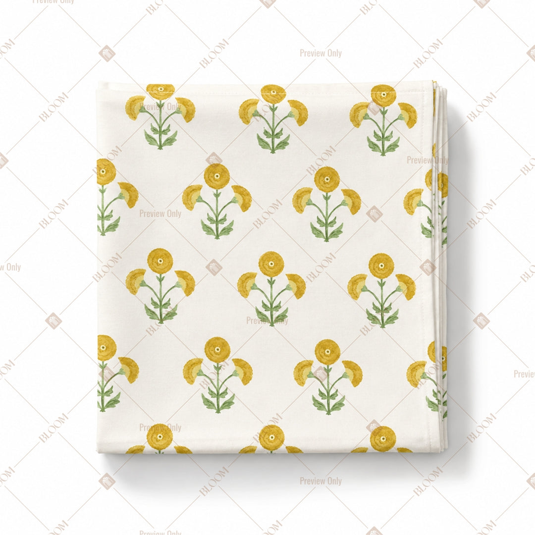 Yellow Mini Floral Pattern Design