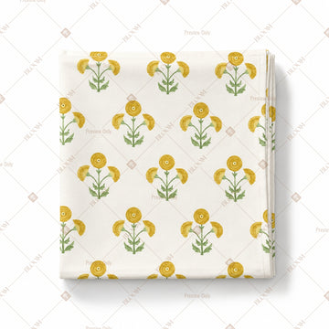 Yellow Mini Floral Pattern Design