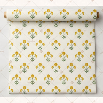 Golden Mini Motif Fabric Roll Pack of 25