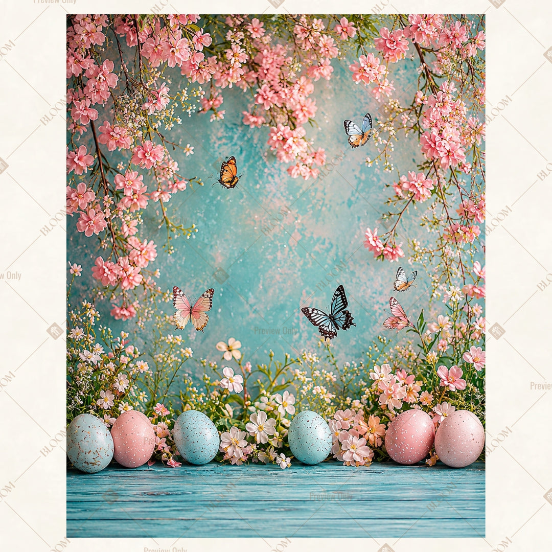 Spring Blossom Garden Portrait Rectangle Backdrop