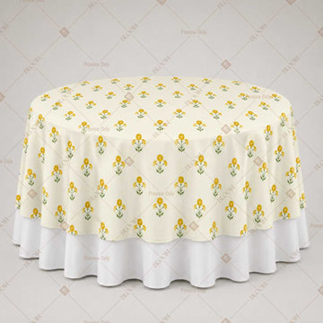 Yellow Floral Sprig Table Overlay Pack of 6