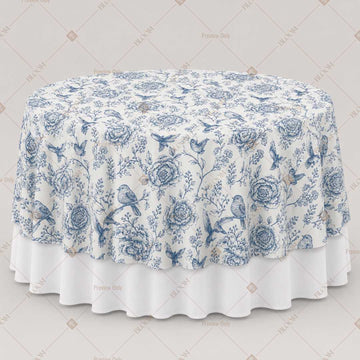 Blue Botanical Vine Table Overlay Pack of 6