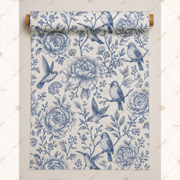 Blue Damask Fabric Roll Pack of 25